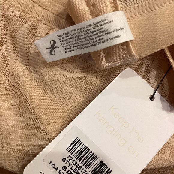 NWT Lively The Smooth Lace Bralette Toasted Almond - Picture 10 of 12
